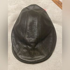 Vintage Leather Ascot Hat